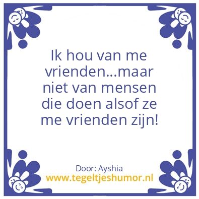 Tegeltje: Vrienden