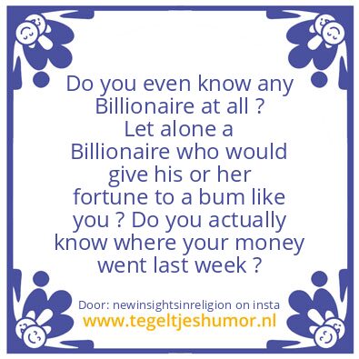 Tegeltje: For the record. ?