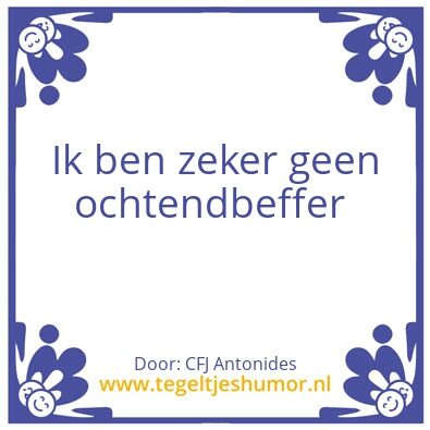 Tegeltje: La