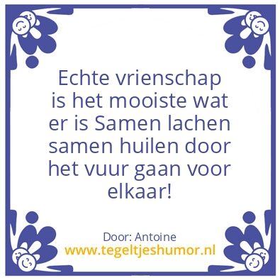 Tegeltje: Vriendschap door dik en dun