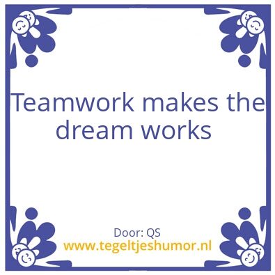 Tegeltje: voornemen