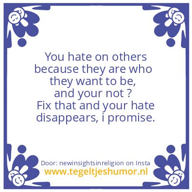 Tegeltje: This is personal.
