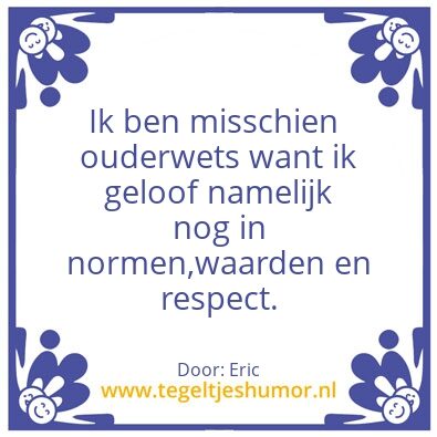 Tegeltje: Waarden