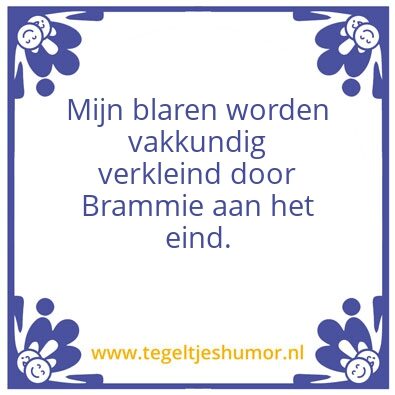Tegeltje: brammie