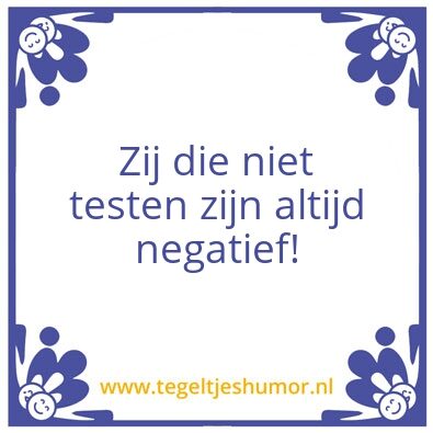 Tegeltje: testen