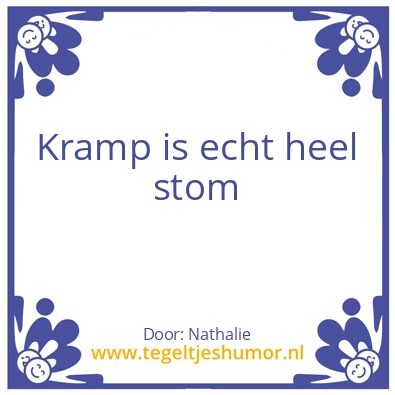 Tegeltje: Kramp
