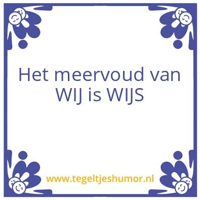 Tegeltje: samen is wijs