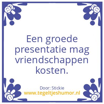 Tegeltje: Stickie