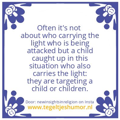 Tegeltje: carrying the light
