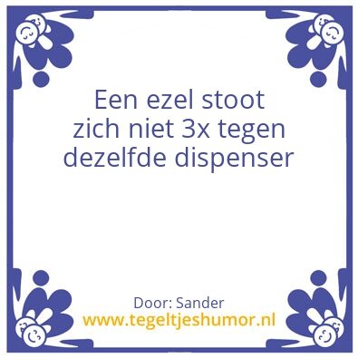 Tegeltje: Ezel
