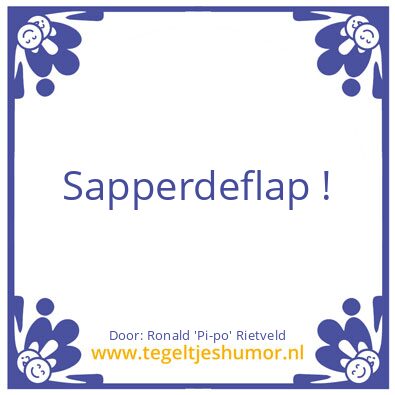 Tegeltje: Uitroep