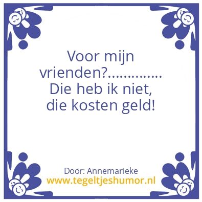 Tegeltje: Vrienden