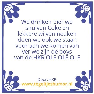 Tegeltje: Uieeeeee