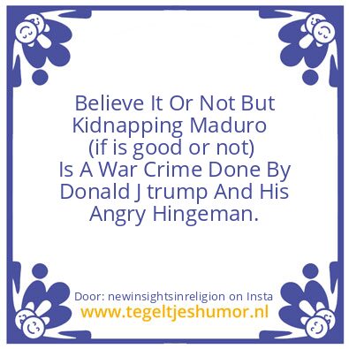 Tegeltje: you’re an fool to Donald.
