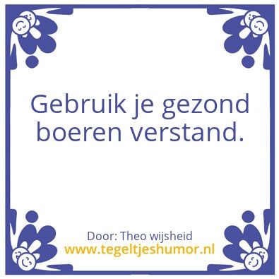 Tegeltje: verstand