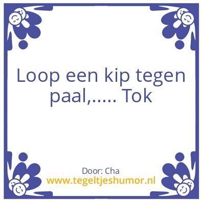 Tegeltje: Mop