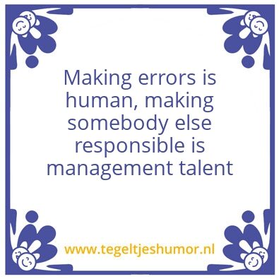 Tegeltje: Management talent
