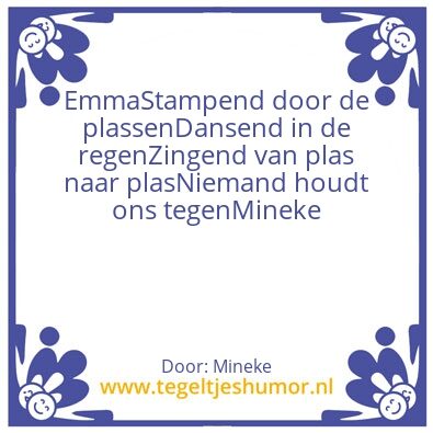 Tegeltje: Wil graag