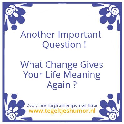 Tegeltje: Another Important Question !