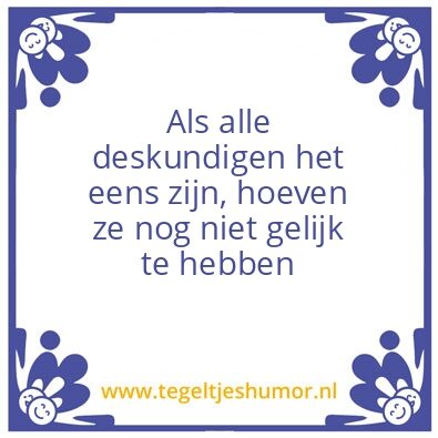 Tegeltje: Gelijk?