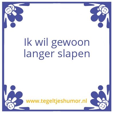 Tegeltje: Slapen