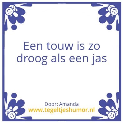 Tegeltje: Touwtje