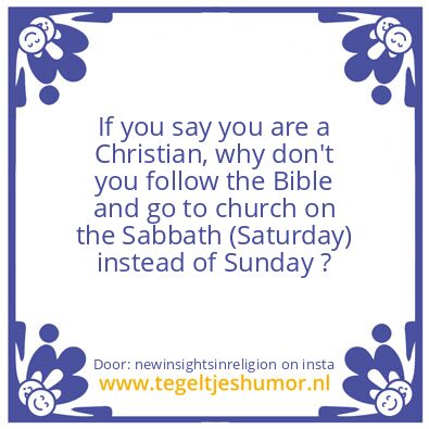 Tegeltje: If you say you are a Christian