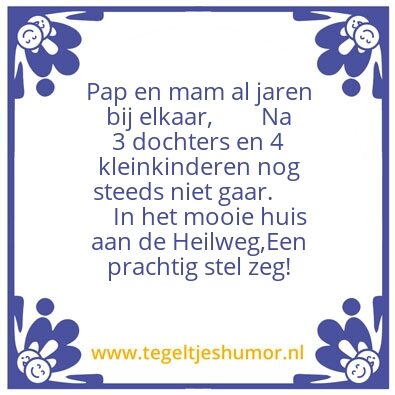 Tegeltje: 45 jaar getrouwd