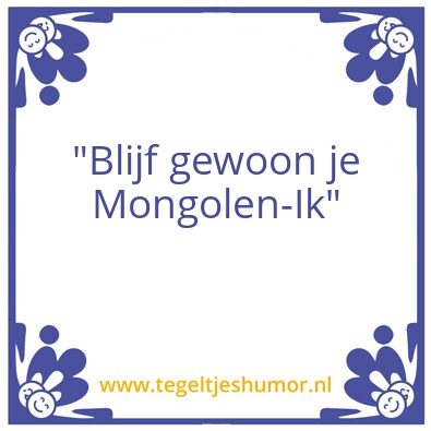 Tegeltje: ik