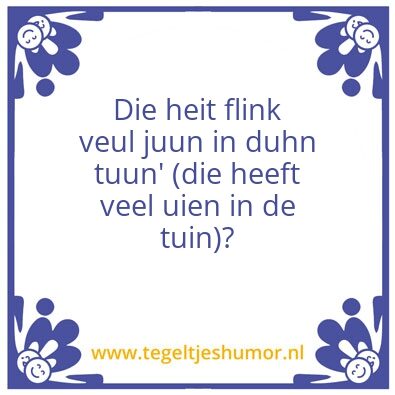 Tegeltje: Een