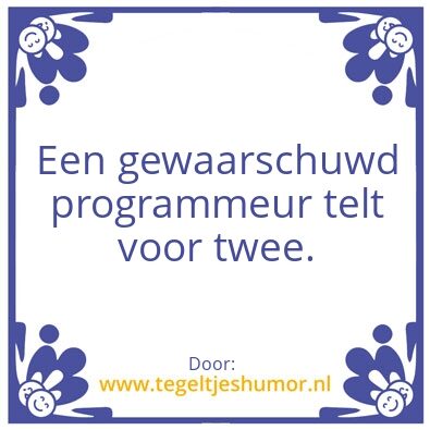 Tegeltje: Tegeltje