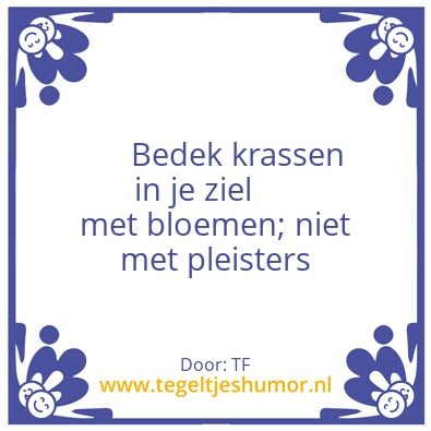 Tegeltje: kras in ziel