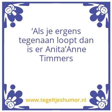 Tegeltje: Anita