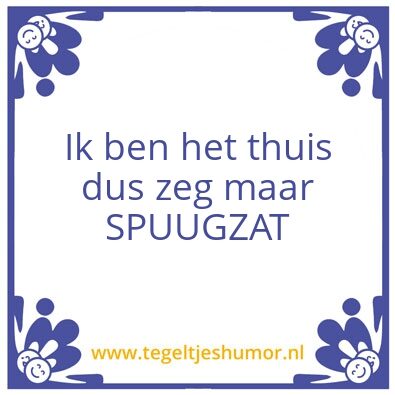 Tegeltje: Zat