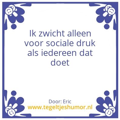 Tegeltje: Druk