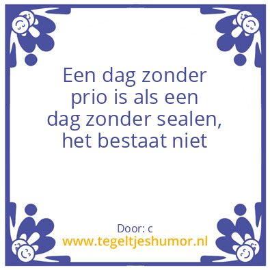 Tegeltje: prio