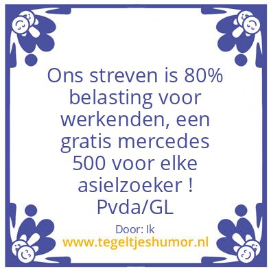 Tegeltje: Pvda