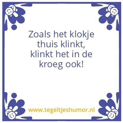 Tegeltje: Kroeg