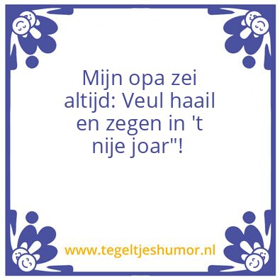 Tegeltje: Nieuwjaar