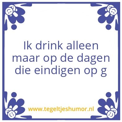 Tegeltje: Drank