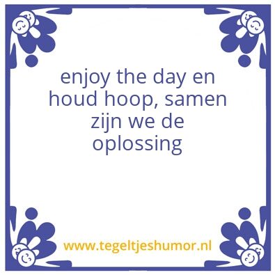 Tegeltje: oplossing
