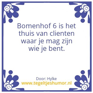 Tegeltje: Visie Bomenhof 6