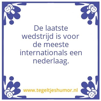 Tegeltje: Nederlaag