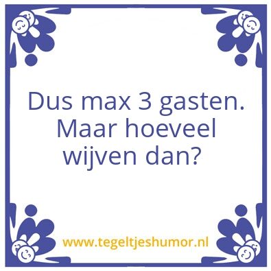 Tegeltje: Dus