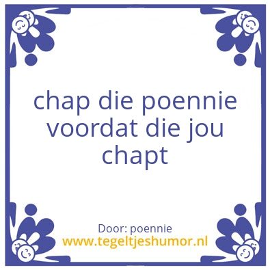 Tegeltje: poennie