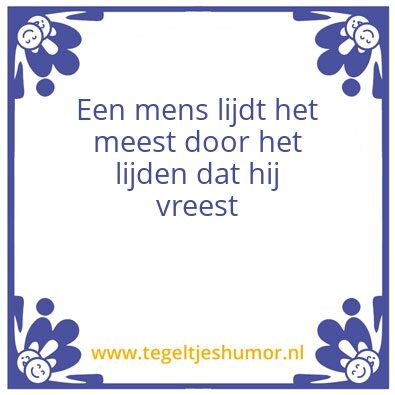 Tegeltje: Spreuk