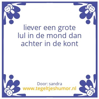 Tegeltje: sandra