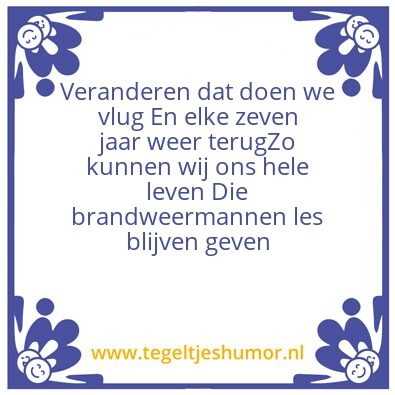 Tegeltje: Veranderen