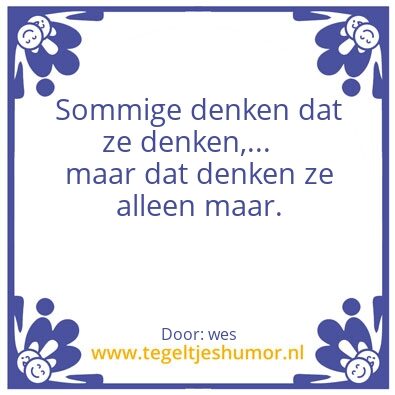 Tegeltje: Denken