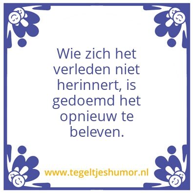 Tegeltje: Verleden